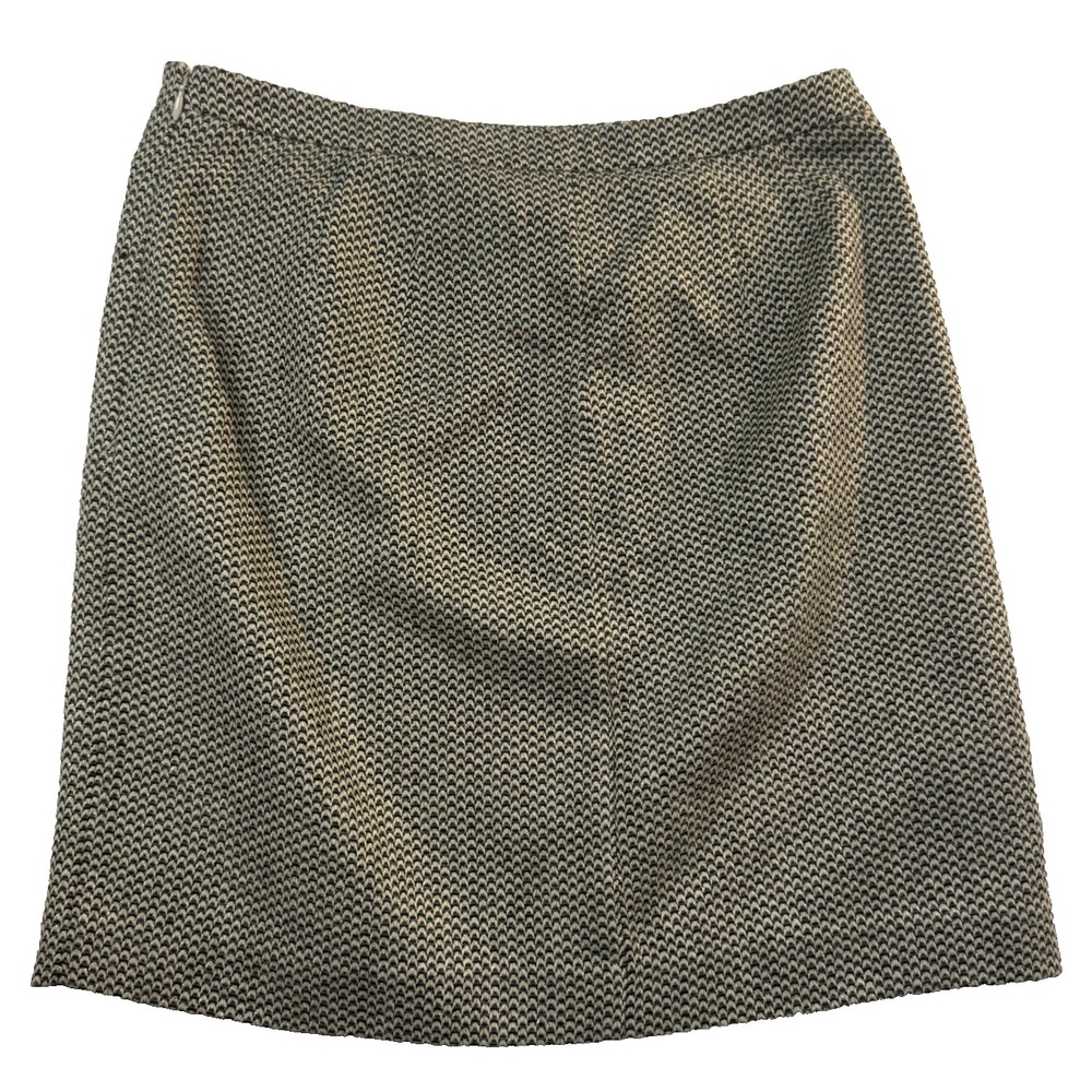 Ann Taylor LOFT Skirt Geometric Womens 2 Blk/Wht Tweed Straight Mini Office Chic - Picture 6 of 6